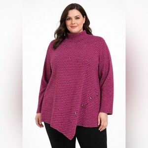 New York Laundry Pink and black Sweatshirt Size 1X